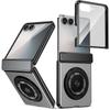 KEYSION Pouzdro s magnetickým prstenovým stojánkem otočným o 360° pro MagSafe pro Samsung Galaxy Z Flip 7 5G Kryt telefonu s pantem s ochranou displeje