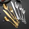 European Style Stainless Steel Steak Knife, Fork, and Spoon Set for Western Restaurant or Household Use