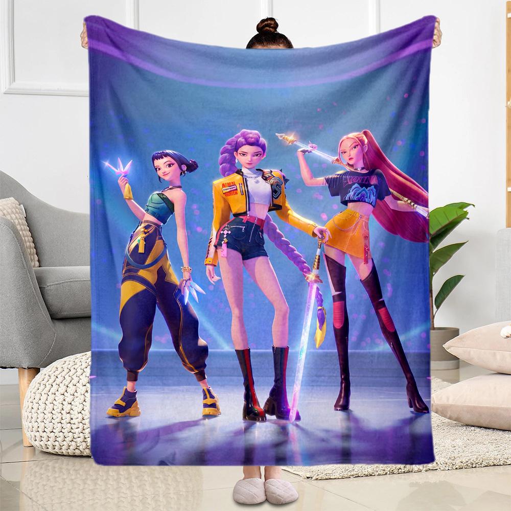 Colorful Fashion Friends Blanket Durable Comfort Perfect for Couch Bed Office Chair All-Season Use Stylish Decor