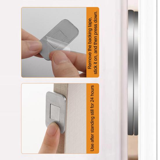 2/4/6/8Pcs Stainless Steel Magnetic Door Catch, Ultra Thin Cabinet Door Magnet, Adhesive Magnetic Latch for Kitchen Bathroom Closet Cupboard Drawer