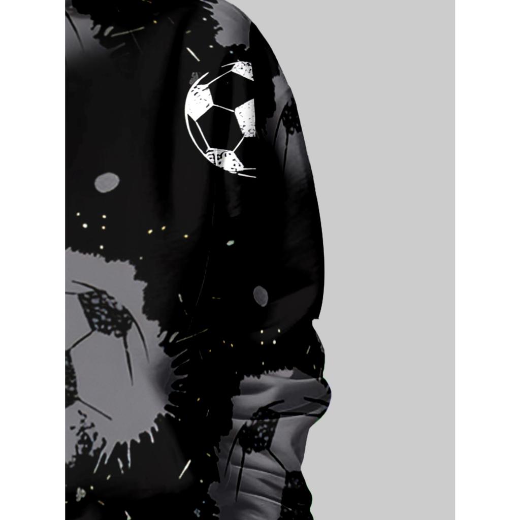 Kule Gamepad-trykk Gutter Casual Langermet Hettegensere Gutter Genser Høst Vår Hettegenser Topper Utendørs Fargerik Barneklær