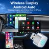Wireless Carplay Adapter With Alarm Light For Iphone Android Auto 2In1 Wired To Wireless Ai Box Usb Connection For Truck Vehicle