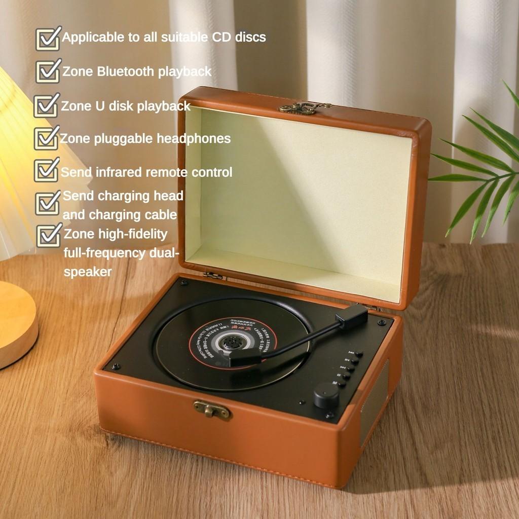 Portable Bluetooth Charging Audio System All-in-one Large Battery Player Retro Multifunctional Box CD Player