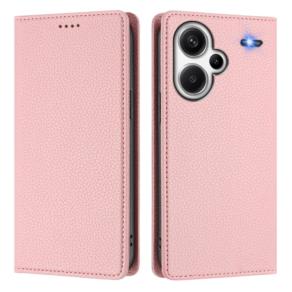 Husă tip portofel pentru Xiaomi Redmi Note 13 Pro+ 5G cu blocare RFID, piele cu textură litchi, husă mobilă