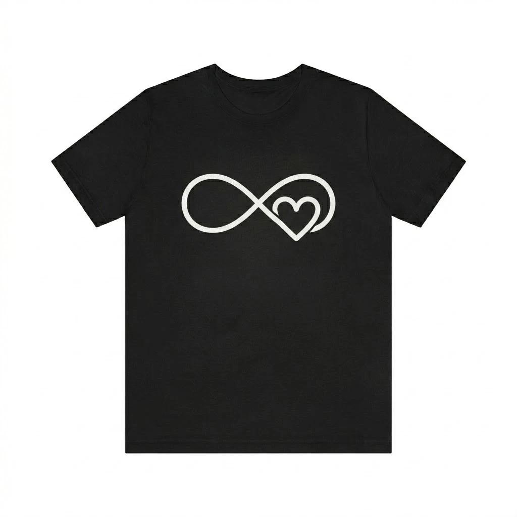 Infinity Heart Love Symbol T-Shirt - Eternal Love Couple Matching Tee S