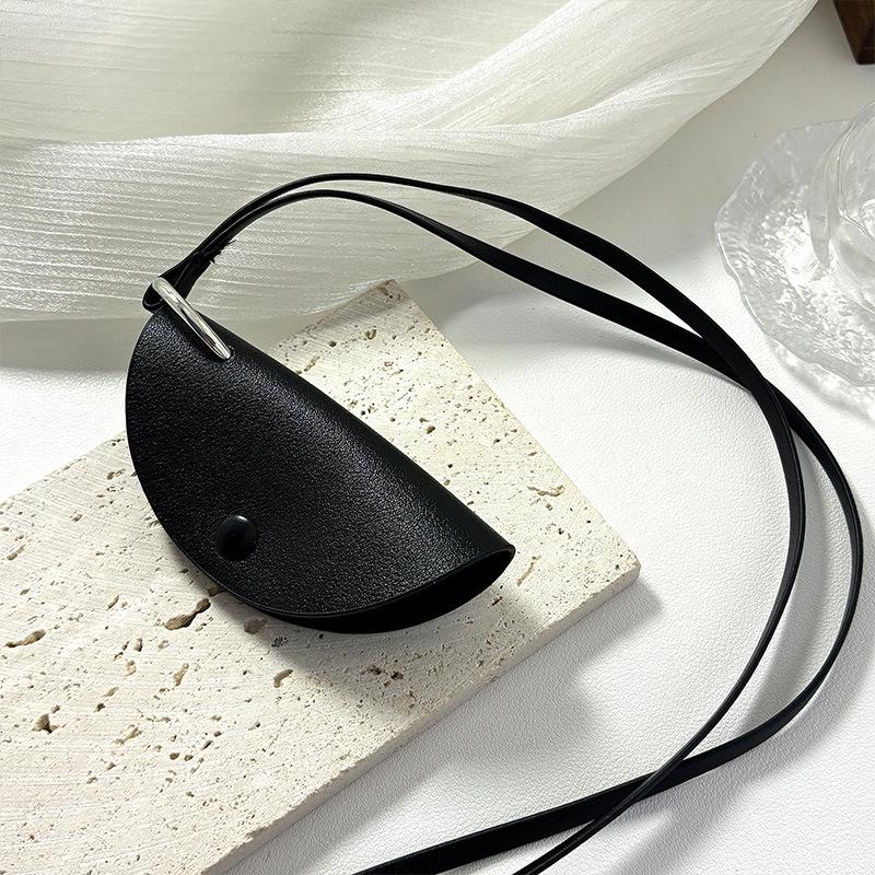 Portable Leather Cool Style Necklace Bag for Bluetooth Headset, Glasses, Keys