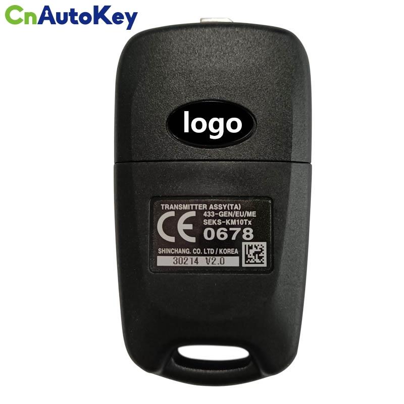 CN051132 OEM Parça No 95430-1Y000 Kia MORNING 2011+ İçin Katlanır Uzaktan Kumanda 2 Düğmeli FCC SEKS-KM10TX 433MHz Çip Yok 95430-1Y200
