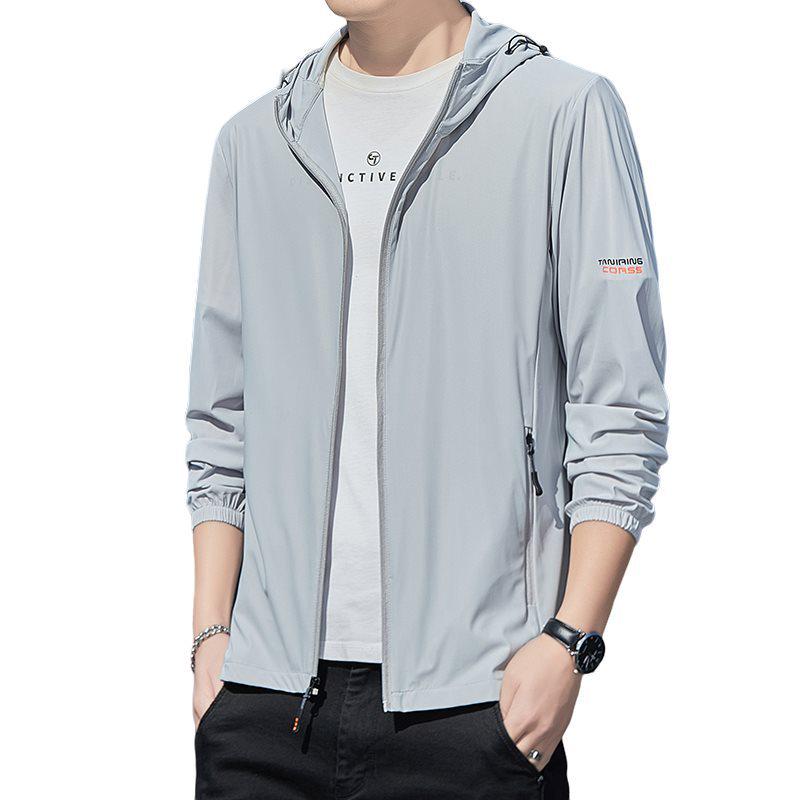 Men's Ultra-Thin Hooded Sun Protection Jacket for Summer Outdoor Sports & Fishing