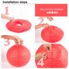 9Pcs New Year Paper Lantern Ornament Solid Color Round Lantern Holiday Party Scene Layout Decoration Props for Spring Festival Christmas Birthday