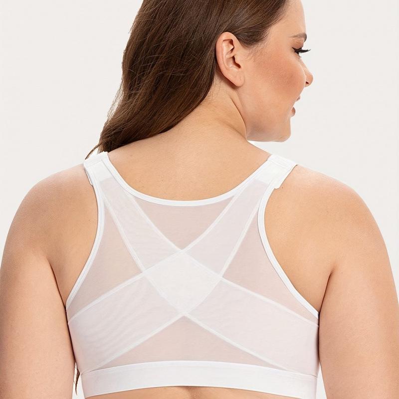 2025 Plus Size Front Buckle Wireless Bra for Women in Europe and America