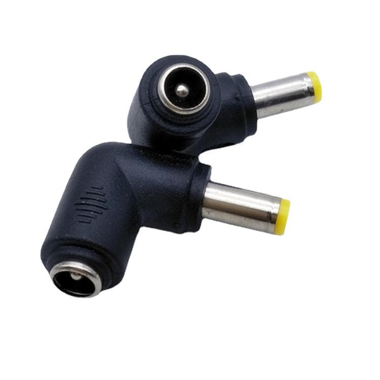Laptop-Gleichstromnetzteil: 5,5x2,1mm Buchse zu 5,5x2,5mm Stecker, 90-Grad-Winkel