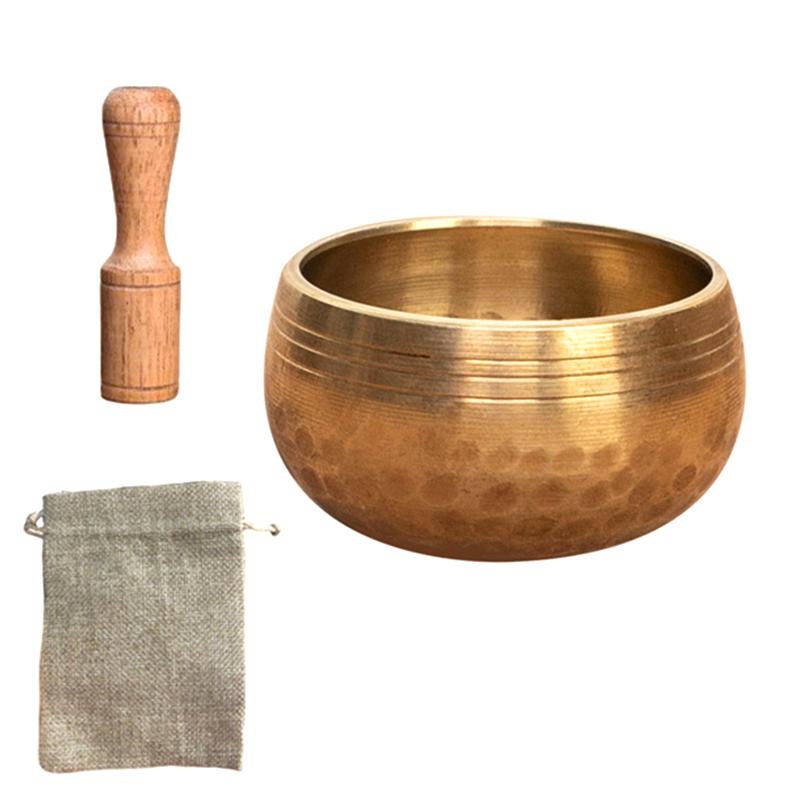 Mini Tibetansk Håndlaget Messing Syngeskål Yoga Meditasjonsskål For Lydhealing Stresslindring Buddha Mindfulness Skål Instrument