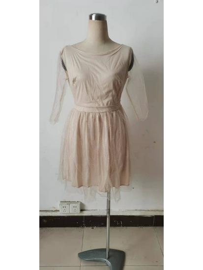 2025 Dámské plus size večerní šaty s vysokým pasem a dlouhým rukávem