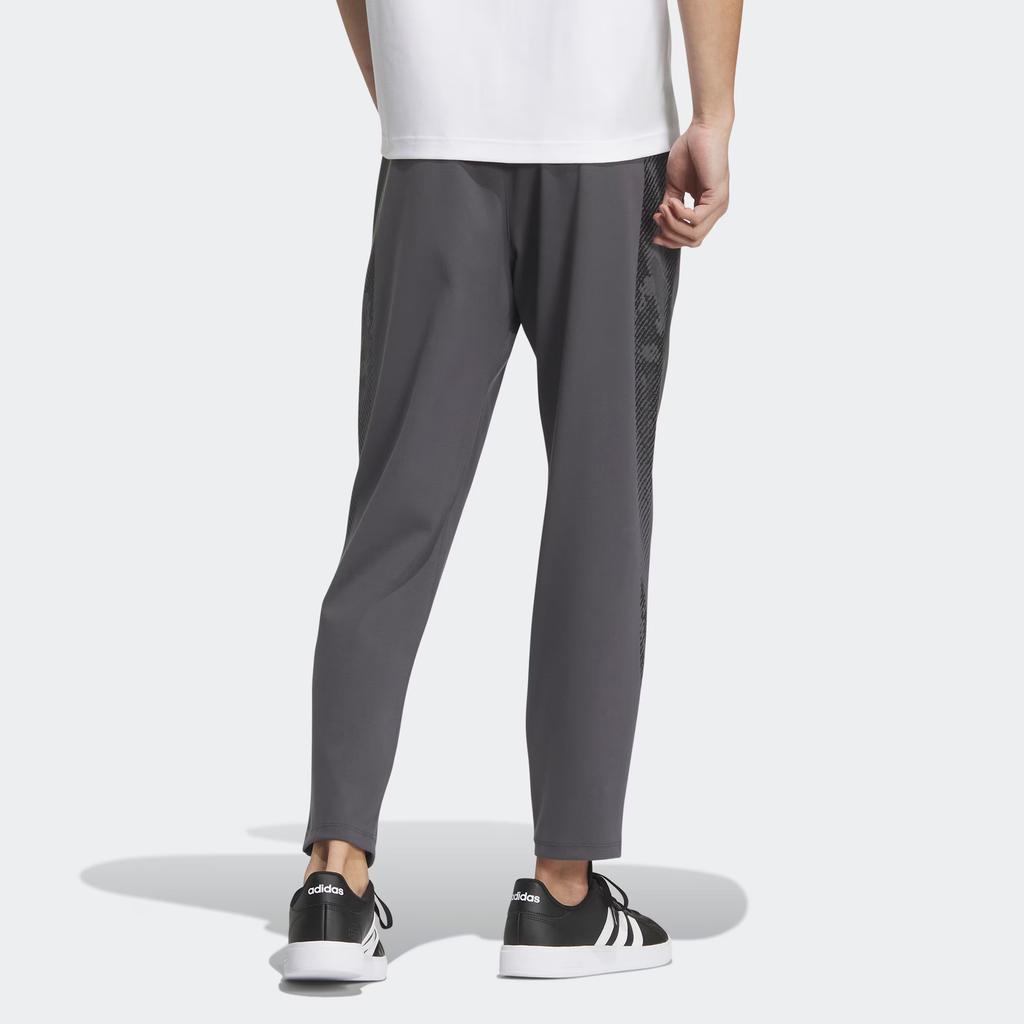 adidas X Qi Baishi Collaboration SS24 Pattern Printed Zipper Front Slim Fit Knitted Sports Pants Men Bottoms Dark-Gray JF0786