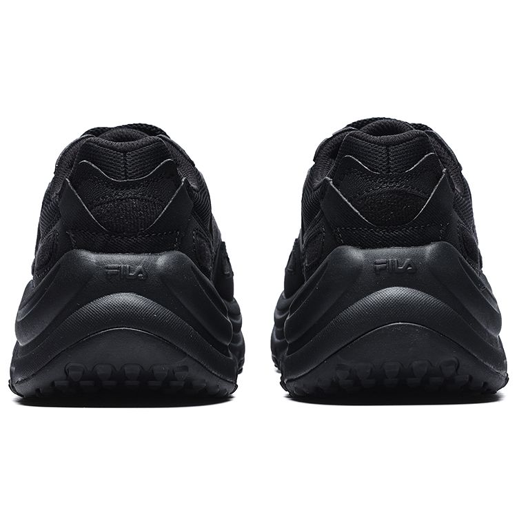 Fila Arch Fabric Synthetic Leather Retro Sports Versatile Thick Sole Wear-Resistant Height Increasing Low-Top Casual Shoes F12W241118FBK
