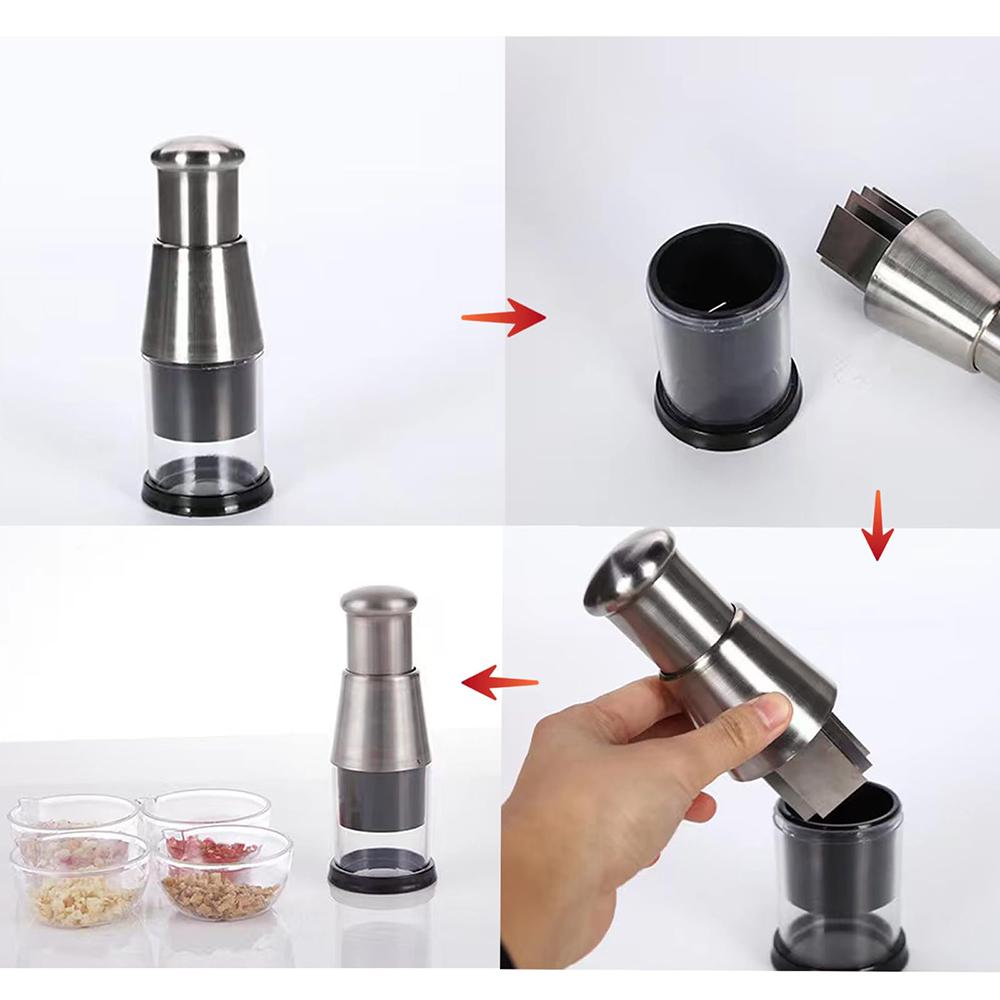 Hand-Pressed Garlic Chopper Multifunctional Manual Kitchen Crusher for Garlic Onion Potato Pepper Vegetable Chopper Kitchen Tool