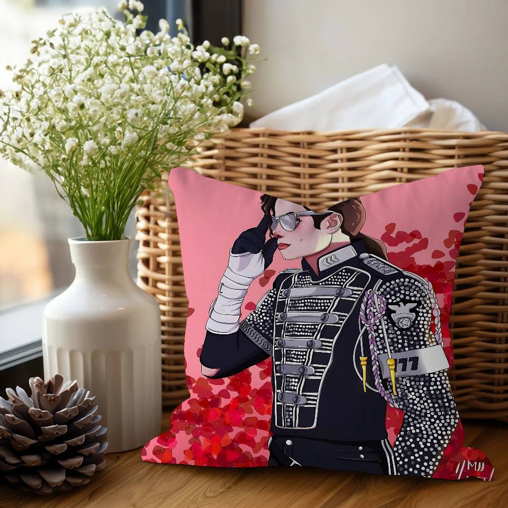 Майкл Мультяшный ДжексонС Наволочка Чехол для подушки Обивка Диван Декоративная подушка Домашний декор Наволочка 16x16Inch