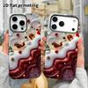 Phone Case: 2D Flat Design Suitable for iPhone 18 17 16 15 14 13 Pro Film Protective Case, Couple Style, Christmas Fluid, Christmas and Halloween Holi