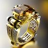 Creative Men Stylish Two Tone Ring Bold European American Design Fashion Jewelry