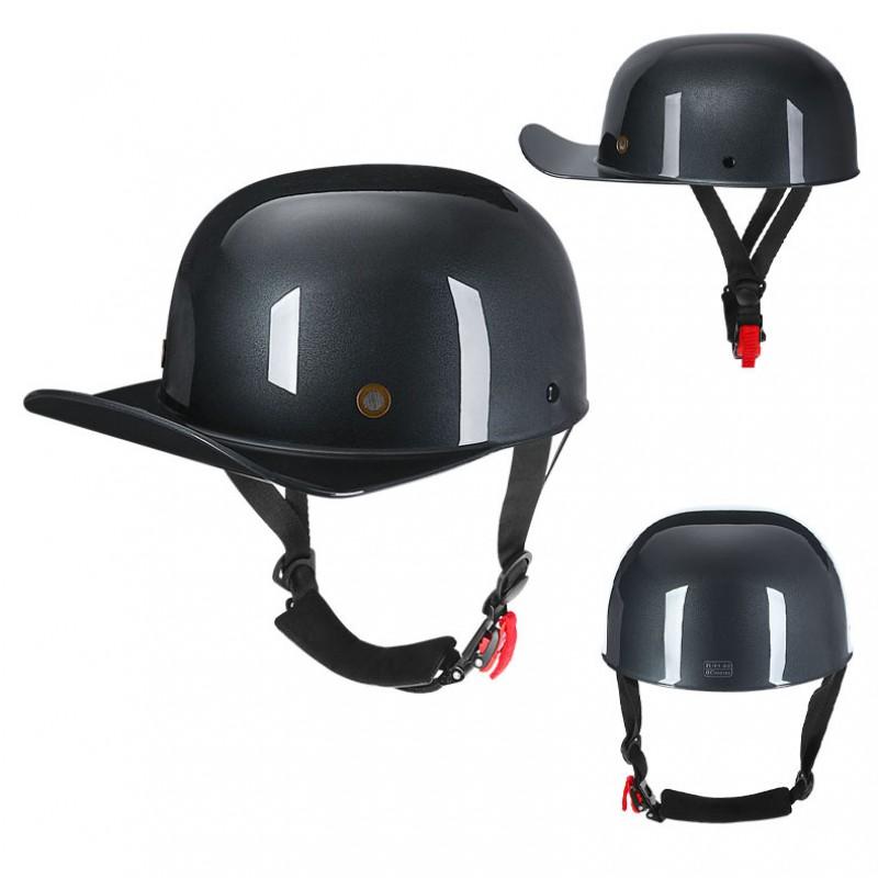 Vintage Gangster Style Snapback Cap Motorcycle Helmet Men Women ABS Material All-Season Riding Head Protection