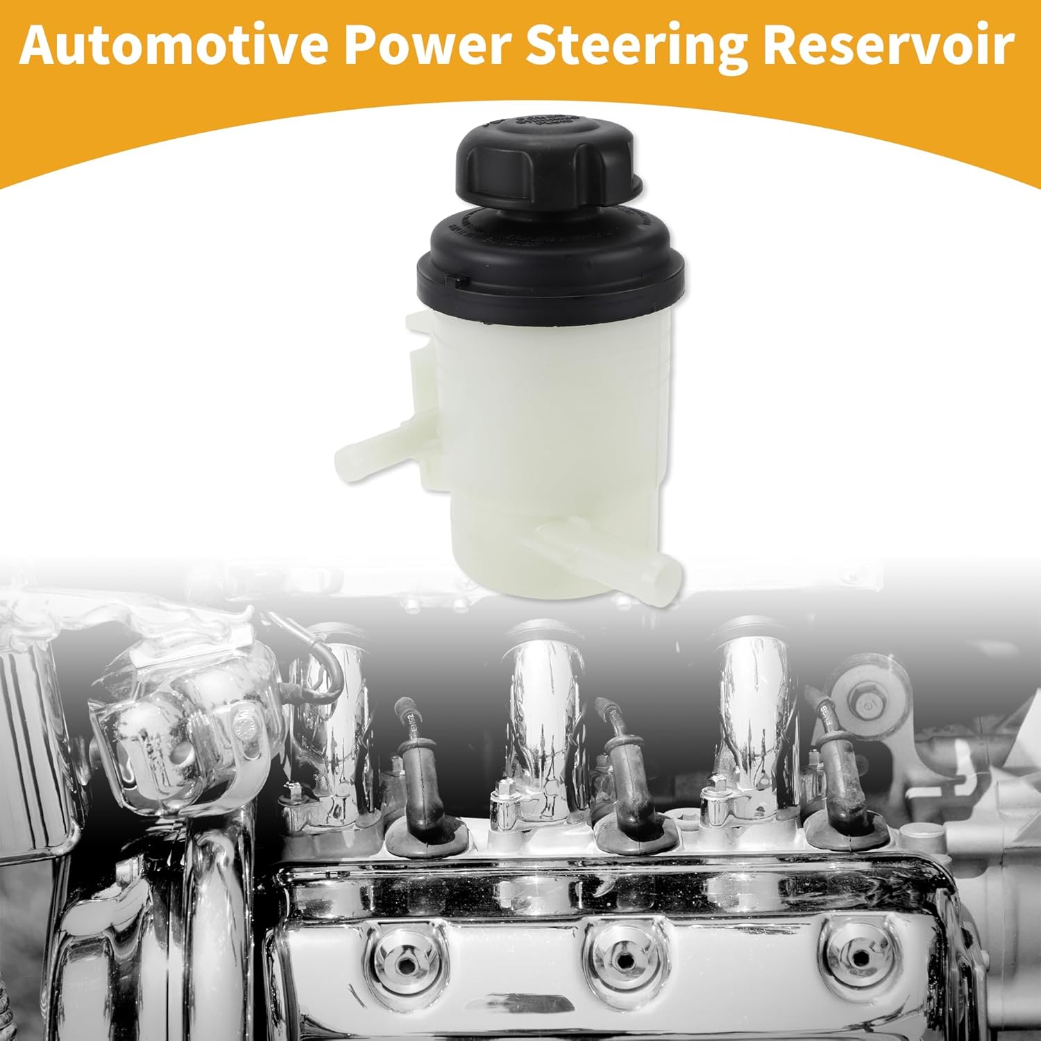 Power Steering Reservoir - No.571503K000 Car Automotive Power Steering Tank - for Hyundai Sonata 2006-2007 Plastic White - 1 Pc