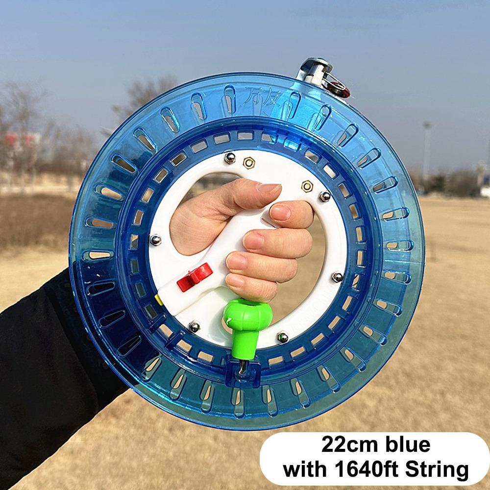 

18/20/22/26см Катушка для кайта с леской Катушка для лески Креативное управление леской 22cm blue 1640ft string