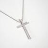 [Pre-owned] VENDOME K18WG Diamond Cross Pendant / j36-9