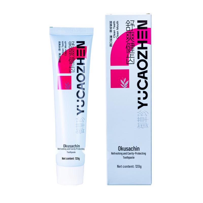 Yu Cao Zhen Ice Cool Whitening Toothpaste 120g - Fresh Breath, Stain Removal, Healthy Teeth Cleaning