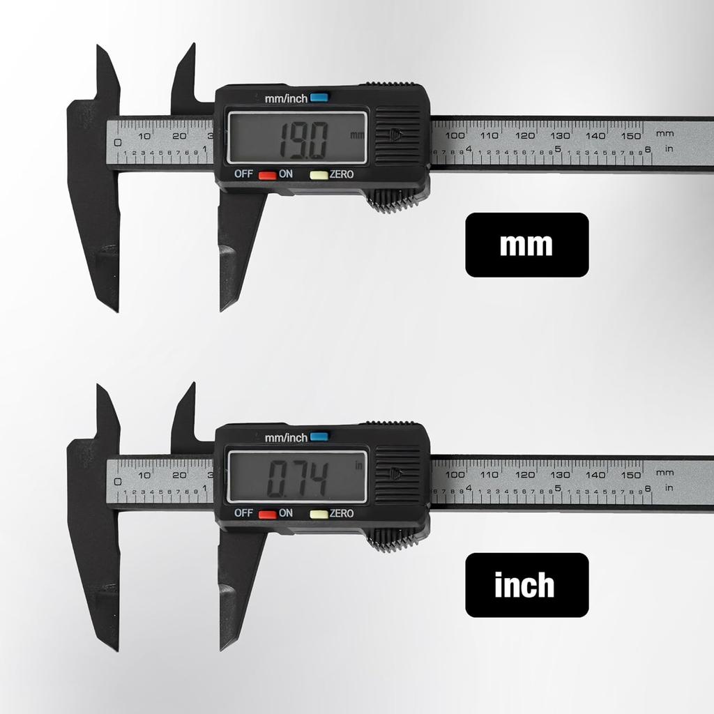 LCD Digital-Messschieber Mikrometer Messwerkzeug LCD-Bildschirm Einfach austauschbar Zoll und Millimeter Schmuckmessung