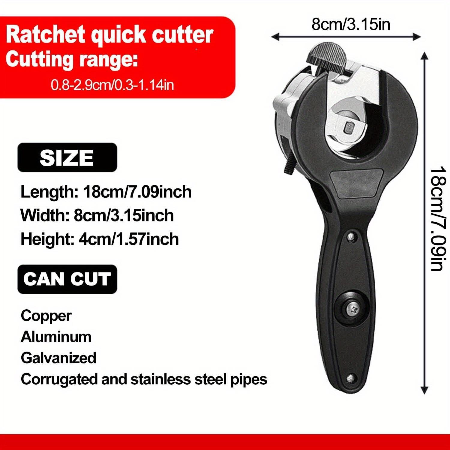 

Ratchet Tube Cutter - Versatile Hand Tool for Copper Aluminum Iron Stainless Steel PPR & PE Pipes