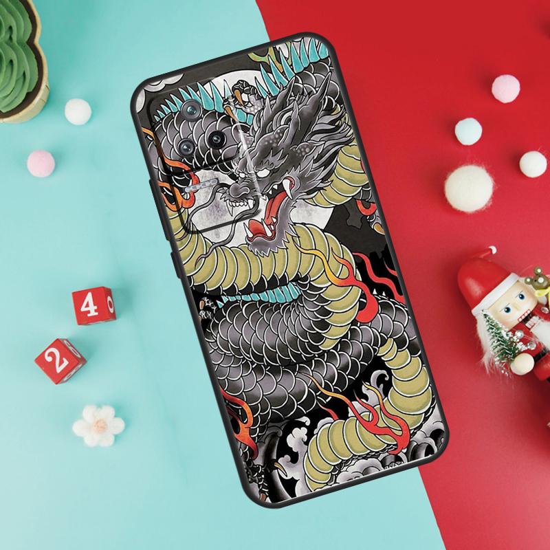 Japanese Dragon Art Funda For Xiaomi 17 Pro Max 13 14 15 Ultra 14T 15T Pro POCO F7 F5 F6 X3 X5 X6 X7 Pro Case