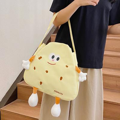 Cute Cookie Tote Bag Female 2025 New Soft Girl Cartoon Student Large Capacity Shoulder Armpit Bag