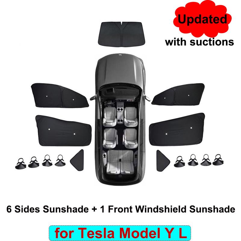 for Tesla Model YL 2026 2025 Sun Roof Shade Front Rear Window Sunshade Anti-UV Shading Cover Visor Protector Kids