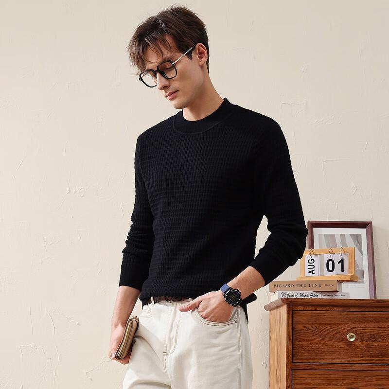 Kommon Boca Men's Autumn/Winter Round Neck Thick Wool Sweater