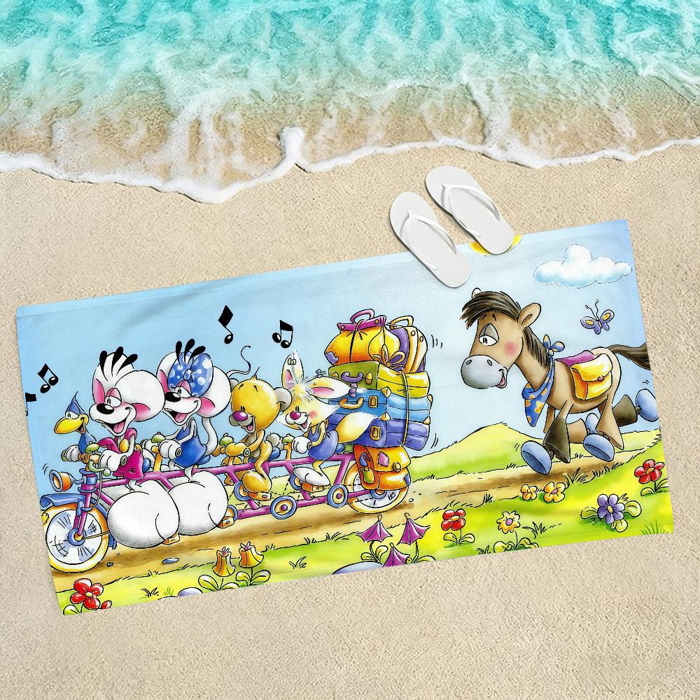 Cartoon D-Diddl Rat Towel Towels For Beaches Yoga Studios Gyms Hot Springs Swimming Pools And Picnics