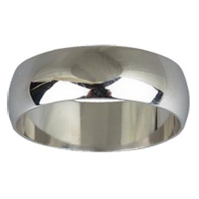 'Half Ring' Wedding Band Silver - 6 Mm