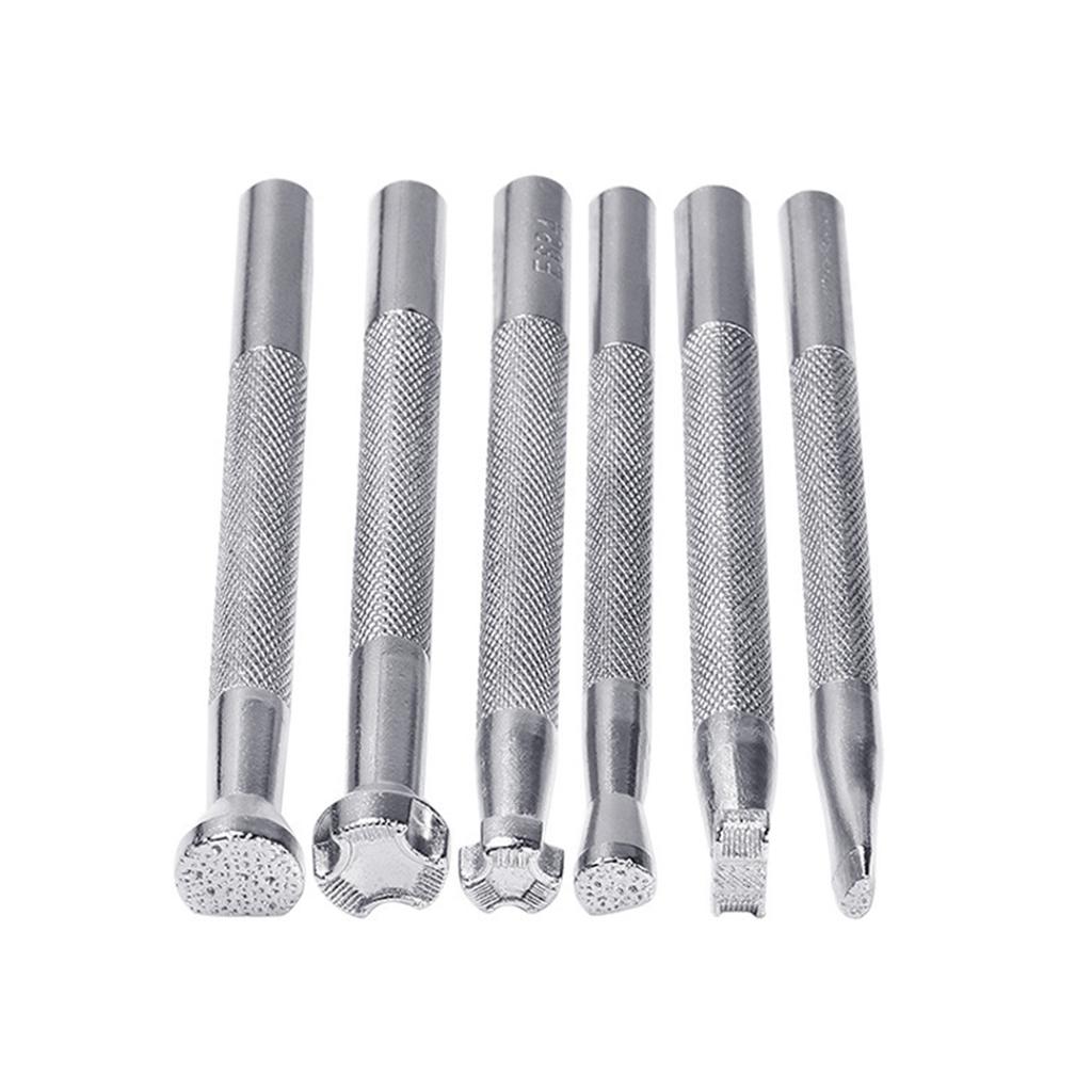 Leather Stamping Tools Set Non-Slip Different Shape Handle DIY Handcraft Making Tool for Leather Craft