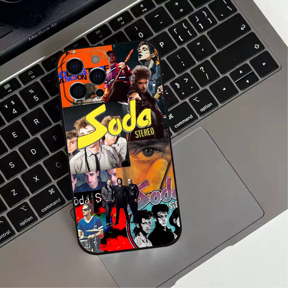 Rock Band S-Soda S-Stereo Phone Case For iPhone 17,16,15,14,13,12,11 Plus,Pro Max,XS,Soft Silicone Black Cover