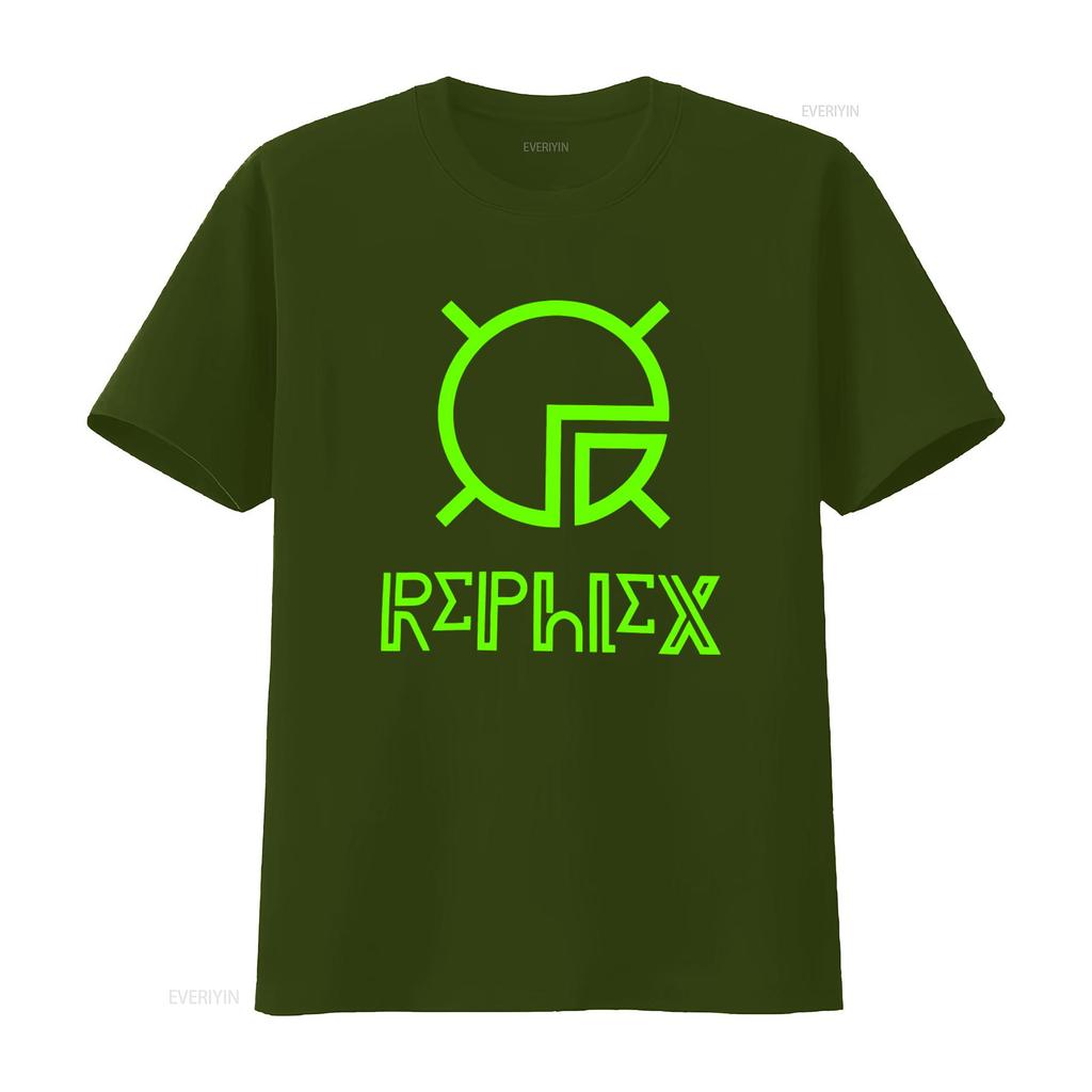 Neon Green Rephlex Records T Shirt Warp Aphex Twin 808 State Drexciya Techno Fashion Vintage Washed Fashion Casual Homme