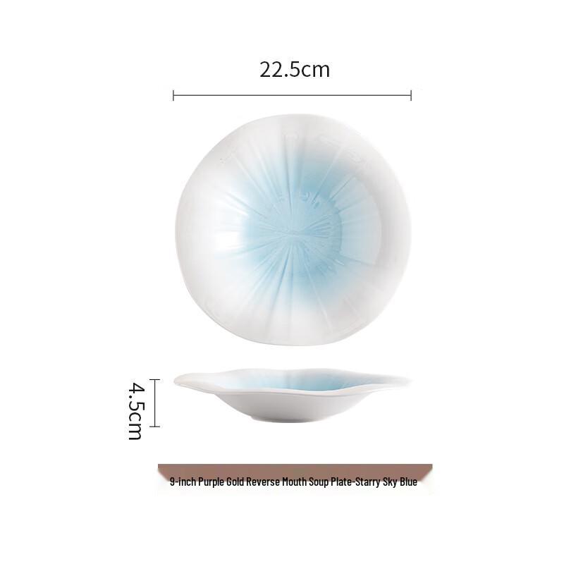 Irregular Lace-Edge Ceramic Salad & Dinner Plate