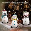 Christmas Snowman Family Statue Christmas Winter Decoration Christmas Resin Christmas Snowman Interior Decoration Statue