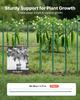 Garden Stakes, 50 Pack, 1170 Mm, Plastic Coated Metal Tomato Stakes, Garden Sticks for Plants Support, with Pointed End and Non-Slip Bumps for Growing