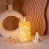 Glass-Covered LED Flameless Candles with Fairy Lights