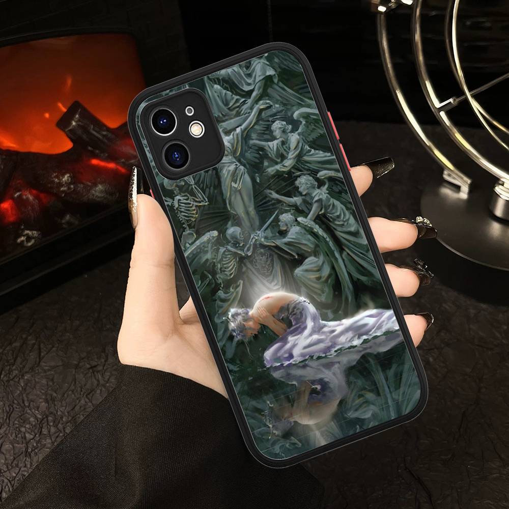 

Artbook Ghostblade Wlop Art Phone Case For IPhone 11 12 13 14 15 16 Pro Plus X XS MAX Matte Bumper Shockproof Cover iphone 14 plus