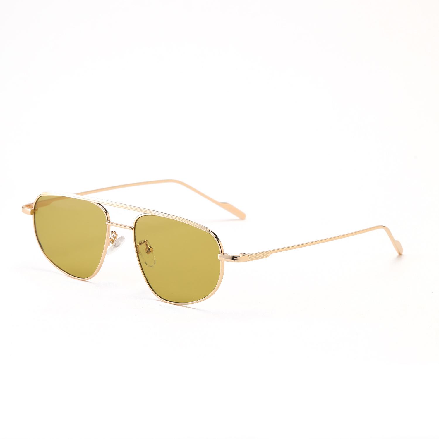 Очки 9190 Double Beam Toad Oval Frame Metal Sunglasses Women s Sunglasses Men s