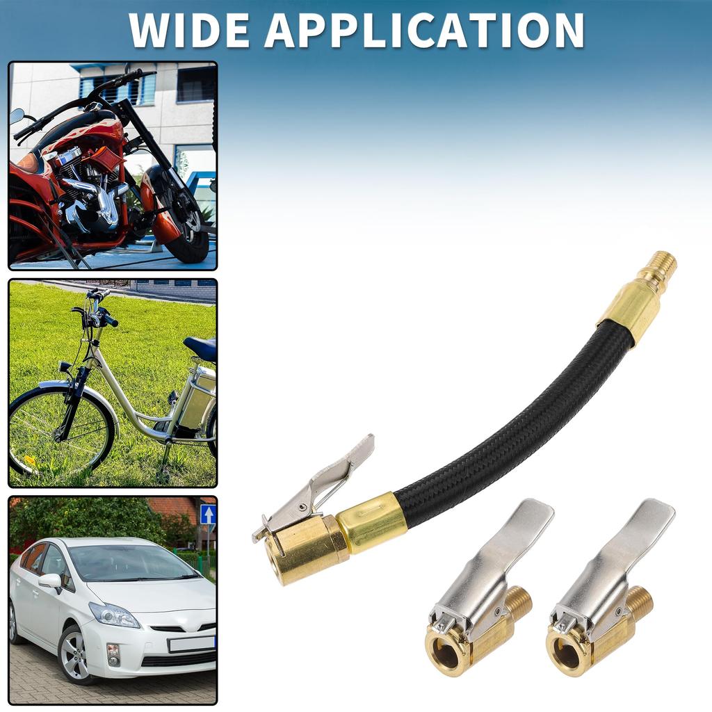 TUCKBOLD Car Tire Inflator Extension Tube 0.305"x32TPI Durable Air Pump Extension Hose Adapter Tire