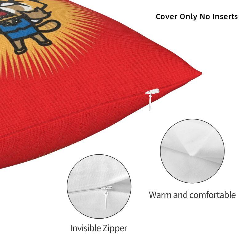 Custom Japan Anime Aggretsuko Cartoon Pillow Case 40x40cm Decor Home Modern Cushion Decoration Salon Square Pillowcase