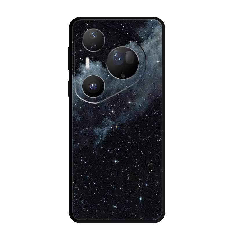 Flower Phone Case For Huawei Pura 70 80 Pro Plus Silicone TPU Cover for Pura80 Pro+ Pura70 Ultra Para Black Back Soft Protector
