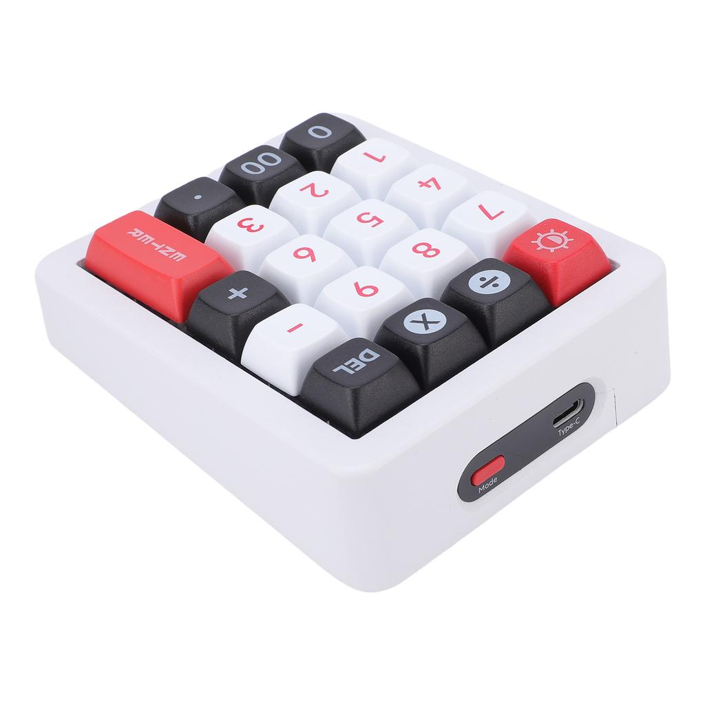 Wired Mechanical Number Pad Hot Swappable Numeric Keypad with 12 RGB LED Backlight 19 Programmable Keys for Laptop