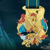 Individuell gestaltete Medaille in Tierform im chinesischen Stil, Erinnerungsmedaille für herausragende Mitarbeiter bei Marathon-Unternehmensveranstaltungen, 1 Stück